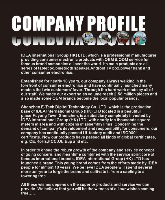 profil d'entreprise de PC de comprimé “
